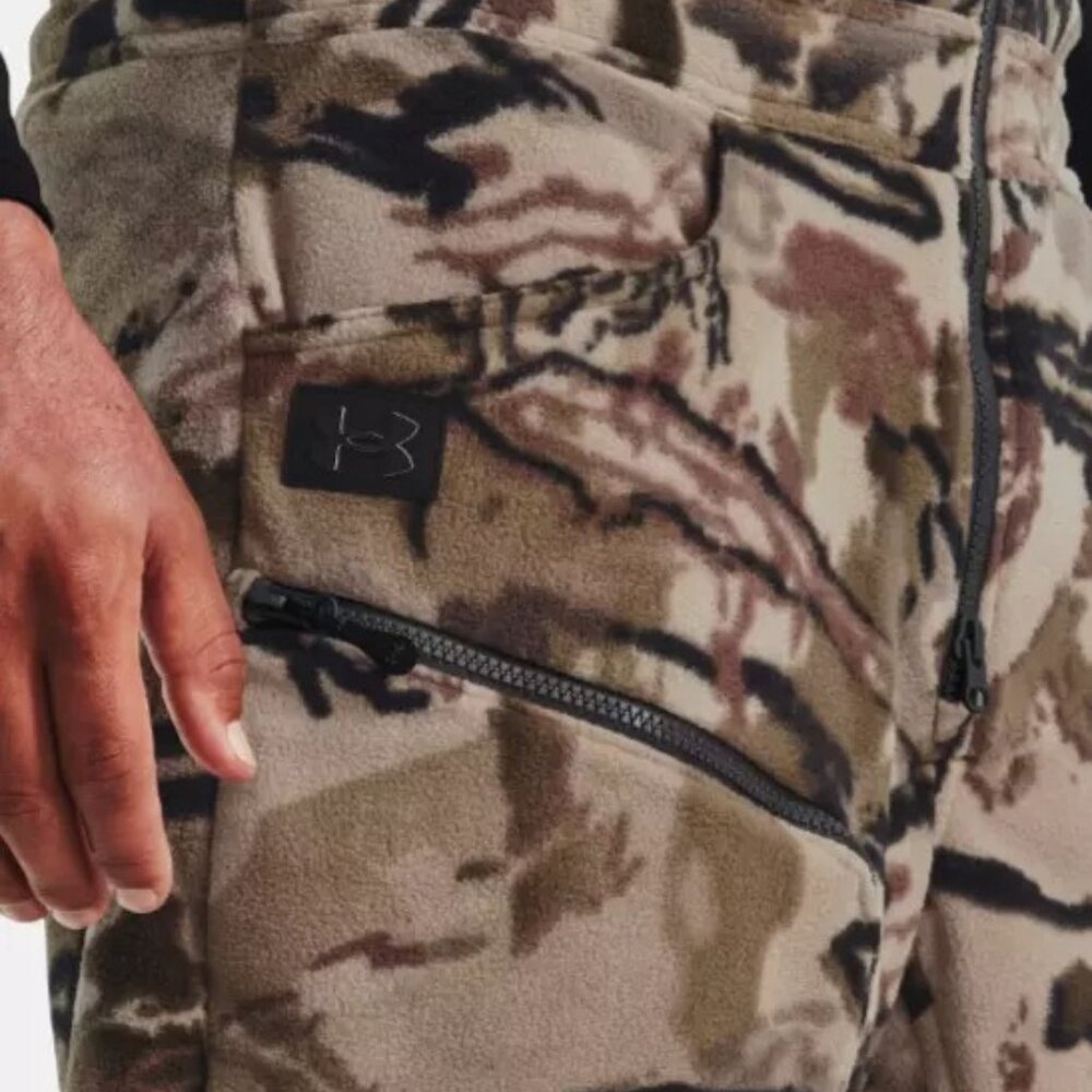 Men Under Armour Barren Camo Rut Bibs Windproof Microfleece Bib 1365614 … - Picture 8 of 15